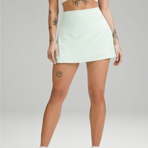 Lululemon Peek Pleat High-Rise Tennis Skirt Mint Green Moment Size 10 Skort